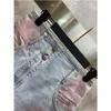 Projektuj Nowy moda Runway Spring Autumn Outdoors Loose Casual Pink Dżinsy Kobiet Multi Pocket High Talle Stopniowo Zmień szerokie nogi spodnie