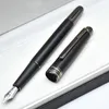 Luxo monte Msk-163 fosco preto metal rollerball caneta esferográfica caneta fonte canetas escrita material escolar de escritório com número de série