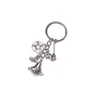 Keychains Creative Metal Halloween Witch Hat Broom Design Keyrings Deced Hanging Key Chains For Car Bag Phone