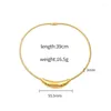 Pendant Necklaces PAXA Statement Stainless Steel Necklace Women Waterproof Metal 18K Gold Plated Choker Fashion 2023 Trendy Personalized