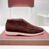 L P sapatos masculinos únicos mocassins de cano alto e slip-on mocassins de couro abrasivo sapatos casuais estilo britânico sapatos femininos confortáveis e planos tamanhos 35-46 + caixa