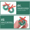 Dekorativa blommor 24 datorer Sisal Tree Christmas Wreath Green Wreaths ytterdörr Simulering Mini Garland Silk