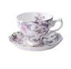 Canecas Osso China Coffee Cup Colher Pires Set Inglês Tarde Tea Cup Coffeeware 170ml Porcelana e para 231216