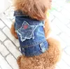 Abbigliamento per cani Felpa con cappuccio scozzese Abbigliamento per Pomerania Jeans Moda Giacca di jeans Abbigliamento Chihuahua Yorkshire Shih Tzu XS-XXL