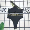 Designer baddräkt kvinnor vintage thong micro cover kvinnor bikini set badkläder tryckt baddräkter sommarstrand slitage simning 206