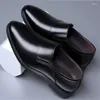 Dress Shoes 2023 Pointed Toe White Flats Leather For Men Male Wedding Prom Homecoming Zapatos Hombre Vestir