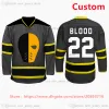 Film Hockey sur glace LEMIEUX 66 maillots de Hockey claque tout cousu couleur blanche à l'extérieur respirant Sport vente de haute qualité 64