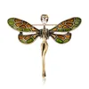 Broches esmalte libélula para mulheres menina vintage anjo jóias cachecol lapela pinos broche acessórios antigos