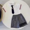 Neues Designer-Kinderbekleidungsset im Moch-Stil, Sommer-Sportset für Jungen und Mädchen, Baby-Kurzarmkleidung, Kinderset, Größe 90 cm–150 cm, A9