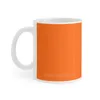 Mugs Festive Orange Accent Solid Color Decor White Mug Coffee Tea Cups 330Ml Vibrant Colour