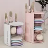Storage Boxes Transparent Rotating Box Makeup Sponge Multi-layer Round Air Cushion Cosmetic Organizer With For Powder