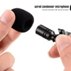 Microfones Lavalier Microphone 35mm Jack för Clip Live Broadcast Wired Condenser med Smart Professional