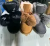 Venda quente novo design clássico menina feminina de pelúcia botas de neve de pele de carneiro botas de neve curtas pele integra ted manter botas quentes