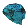 Berretti Octopus On Damask - Edizione Verde/Blu Cappello lavorato a maglia Berretti tattici militari Rave Berretto da baseball da uomo da donna