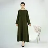 Etnische kleding Grote maten Effen jurk Kalkoen Zachte Abaya Moslimvrouwen Islamitisch