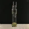 Świece 10pcs akryl 8 głowic Uchwyt wysoki przezroczysty Candelabra Candlestick Wedding Dekoracja