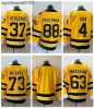 Hockey 2023 Reverse Retro 88 David Pastrnak Maillots de hockey Jaune 63 Brad Marchand 73 Mcavoy 74 Jake Debrusk 4 Bobby Orr Classic 37 Patrice