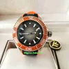 TF Factory Man Watch 45.5mm GMT Ultra Deep 600m Diving Orange Ceramic Bezel Luminova Watches Cal.8912 Rörelse Mekanisk automatisk herr MR -armbandsur