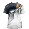 Herren T-Shirts 2023 Sommer Neuheit Funny Broadcloth T-Shirt Männer Drucken Geometrie Kurzarm 3d O-Neck-Druckhemd Tops