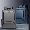 Sacs d'école à la mode pour hommes, sac à dos d'affaires pour étudiants, cartable pour ordinateur portable, sac d'ordinateur étanche avec chargeur USB