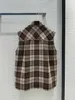 Milan runway jaquetas 2024 nova primavera lapela pescoço sem mangas marca mesmo estilo casacos femininos designer topos 1217-13