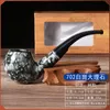 Smoking Pipe New men's resin large pipe, detachable cleaning and filtering, imitation marble cigarette holder, curved hammer pipe