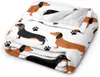 Cobertores Dachshund Lance Cobertor Cama Super Macio Flanela Quente para Crianças Adultos Quarto Sala de Estar Sofá Toda a Temporada
