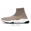 Sockenschuhe Designer Plateau Sneakers Luxus Triple Schwarz Weiß Beige Graffiti Klare Sohle Schnürstiefel Herren Damen Laufschuhe Größe 36-45