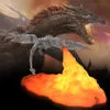 Oggetti decorativi Figurine 3D Room Decor Stampa LED Fire Dragon Ice Lamps Home Desktop Lampada ricaricabile Regalo per bambini Famiglia 231216