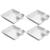 Flatware Sets 4 Pcs Dumpling Tray Serving Side Dish Appetizer Vegetable Platter Trays Party Japanese