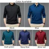 Polos masculinos Tops Mens T-shirt OOTD Regular Skin-Friendly Slim Sólido Formal Bonito Manga Longa Blusa Respirável Negócios