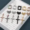 Подвески из нержавеющей стали 304 с крестом и сердцем, прямоугольные подвески для изготовления ювелирных изделий, ожерелье, серьги, браслеты, фурнитура для рукоделия, 1 шт.