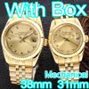 Moda mężczyzn luksusowe zegarek dla par mechanicznych zegarków złota zegarek designerka kryształ 31 mm 38 mm zegarki Luminous Sapphire Waterproof for Lovers ReliOJMUJER