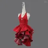 Stage Wear 2024 Robe de danse latine Femme Gland Costume de compétition professionnelle Adulte Enfants Haut de gamme Costume personnalisé Tango