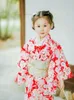 Abbigliamento etnico 2023 Abito kimono giapponese per bambini Abito tradizionale Costume con stampa floreale nazionale Abito Haori Yukata