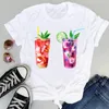 Women's T Shirts Women Beach Watermelon Holiday Fruit Cartoon Short Sleeve Sweet Summer Fashion Print Lovely Clothes Tops Tees Tshirt