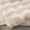 Filtar high-end fluffig mjuk päls plysch filt varm vinter säng filtar solida soffa täcker lyx kast filtar sovrum soffa hem dekor 231216