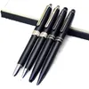 Luxo monte Msk-163 fosco preto metal rollerball caneta esferográfica caneta fonte canetas escrita material escolar de escritório com número de série