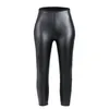 Pantaloni da donna da uomo in pelle skinny modellante per il corpo allenatore in vita modellatori alti leggings di controllo biancheria intima a compressione fitness 9 punti 231216