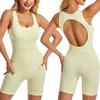 Femmes Shapers Sports Combinaison Sexy Hanche Levage Dos Nu Fitness Porter Élastique Serré Contrôle Du Ventre Yoga Corps Ouvert Entrejambe Taille Entraîneur