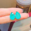 Set di orecchini per collana Streaming ShLive di pendenti per orecchini a forma di pera di smeraldo Paraiba Produttori di ciondoli da donna minimalisti all'ingrosso