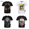 Philipps pp t-shirt pp djävul skalle diamant kortärmad tees casual streetwear topps mens kläder plein cp mens tshirts polo shirt män designer tshirt skull diamant