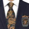 Fliege Luxus Paisley Seidenkrawatte für Männer Cashew Hals Hochzeit Business Erwachsene Anzüge Skinny Glod Slim Krawatte