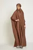 Ethnic Clothing Custom Wholesale Dubai Turkey Large Hem Solid Color Muslim Robe Islim Dress Middle East Standard Apparel Hijab Abaya