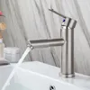 Bathroom Sink Faucets Basin Faucet Deck Mounted 304 Stainless Stee Tap 360 Degree Rotation & Cold Water Mixer Vanity Vessel