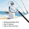 Fishing Accessories SANLIKE Telescopic Fishing Gaff with Stainless Fish Spear Hook Gripper No Slip Ruber Handle Outdoor Fishing Tackle Accessory 231216