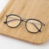 Lunettes de soleil Cadres Vintage Ultraléger Titane Optique Lunettes Cadre Pour Hommes Rétro Ovale Myopie Prescription Lunettes Femmes Anti Rayon Bleu