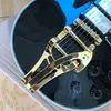 توصيل مجاني! الجملة عالية الجودة مخصصة متجر أسود الغيتار الغيتار روزوود. Golden Hardware ، Golden Jazz 3 Pickup