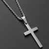 2024 Hot Fashion Cross Necklaces Men 14k Yellow Gold Chain Pendant Necklace For Men Jewelry Gift