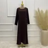 Etnische kleding Grote maten Effen jurk Kalkoen Zachte Abaya Moslimvrouwen Islamitisch
